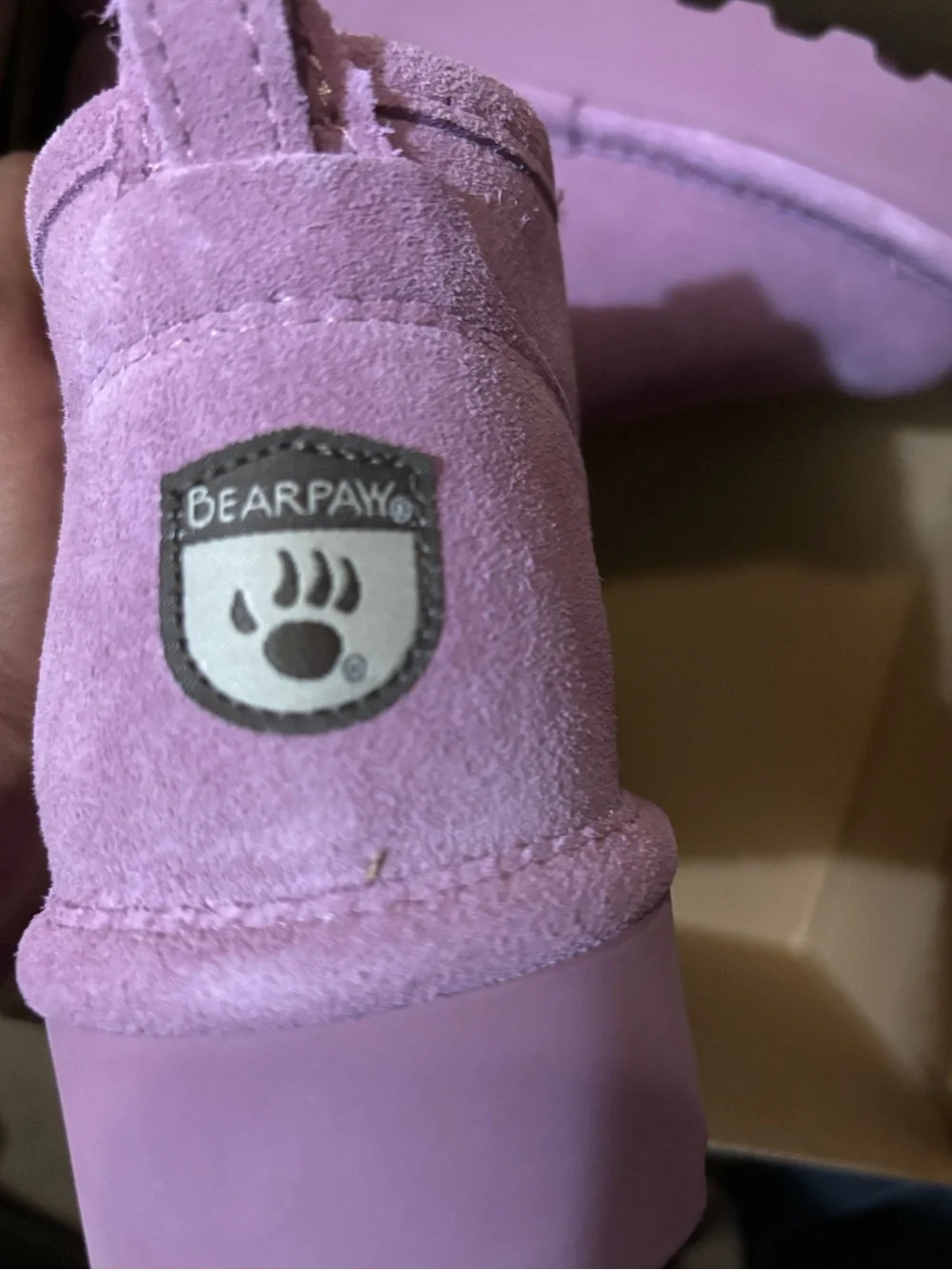 BearPaw Kids Suede Boots in Dusty Rose